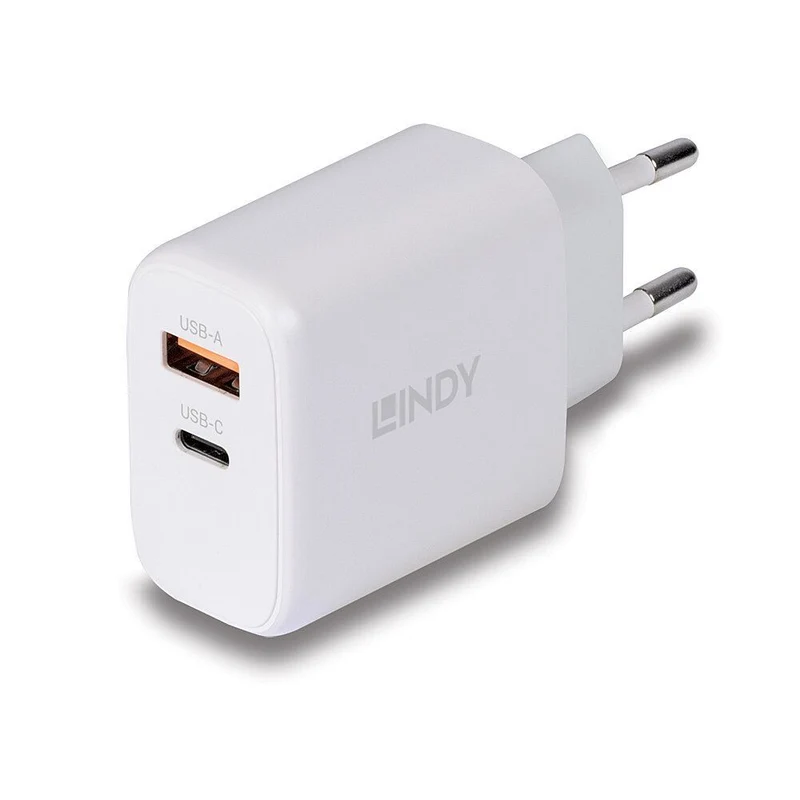 Lindy 73428 Caricabatterie per dispositivi mobili Universale Bianco AC Ricarica rapida Interno [LINDY73428]