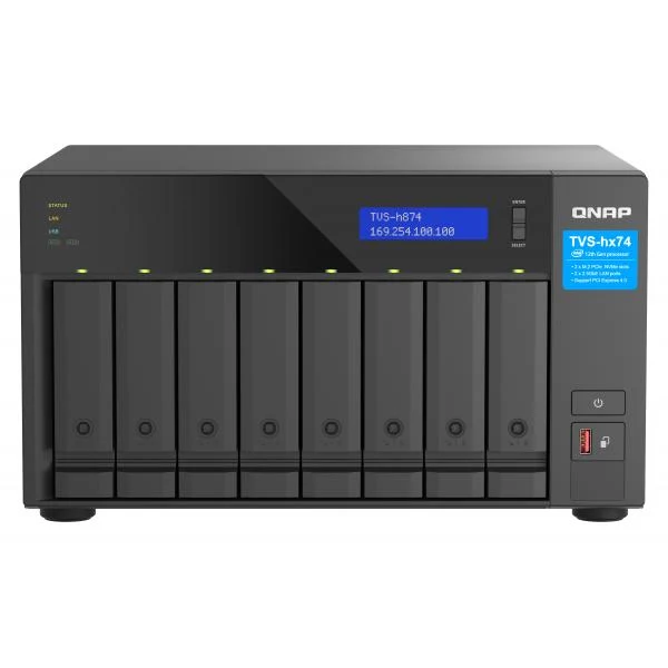 QNAP TVS-H874T-I7-32G server NAS e di archiviazione Tower Intel Core i7 32 GB DDR4 0 TB QNAP QTS Nero [TVS-H874T-I7-32G]