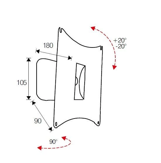 OMB 36070 Supporto TV a parete 81,3 cm (32") Nero [OM36070]