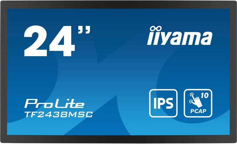 iiyama PROLITE Pannello A digitale 61 cm (24") LED 600 cd/m Full HD Nero Touch screen [TF2438MSC-B1]