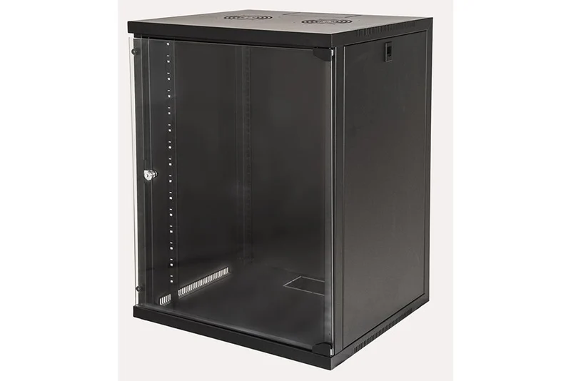 LINK Armadio Rack 19" 15 Unita' Da Muro Per Reti (A)750 X (L)540 X (P) 450 Mm Colore Nero Porta Vetro [LK1915UN]