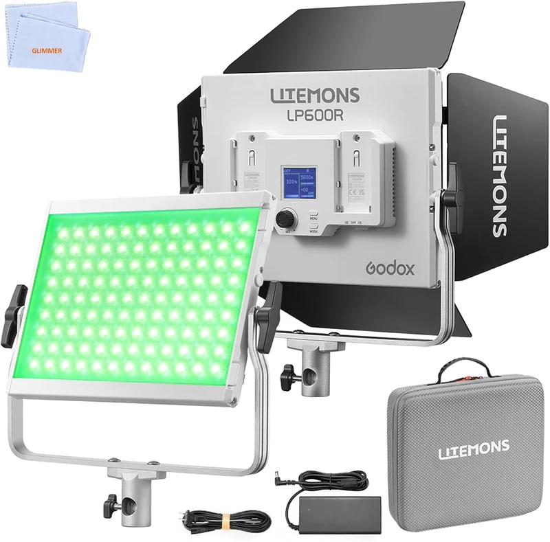 Godox Litemons LP600R -Pannello luminoso a LED RGB con controllo da smartphone, 60W per foto o video