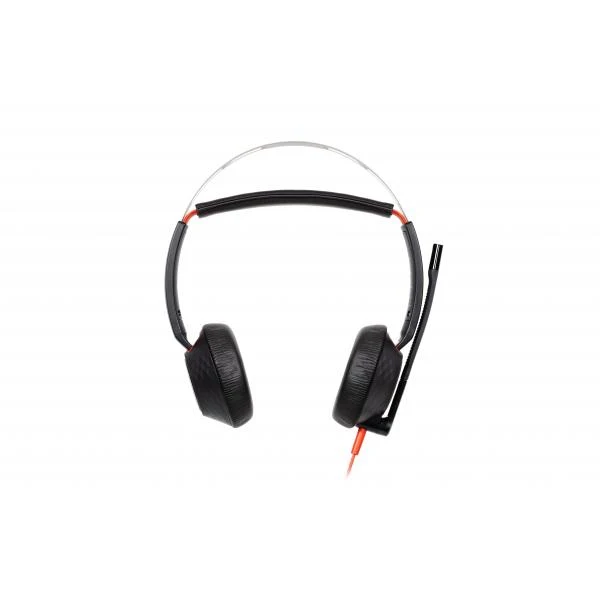 HP Poly Cuffie stereo Poly Blackwire 5220 con connettore USB-C + spina da 3,5 mm + adattatore USB-C/A [8X231AA]