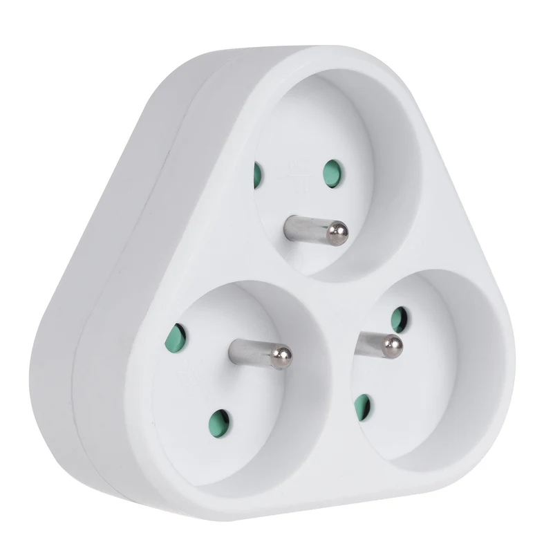 Presa tripla con terra Maclean Energy MCE214 16A