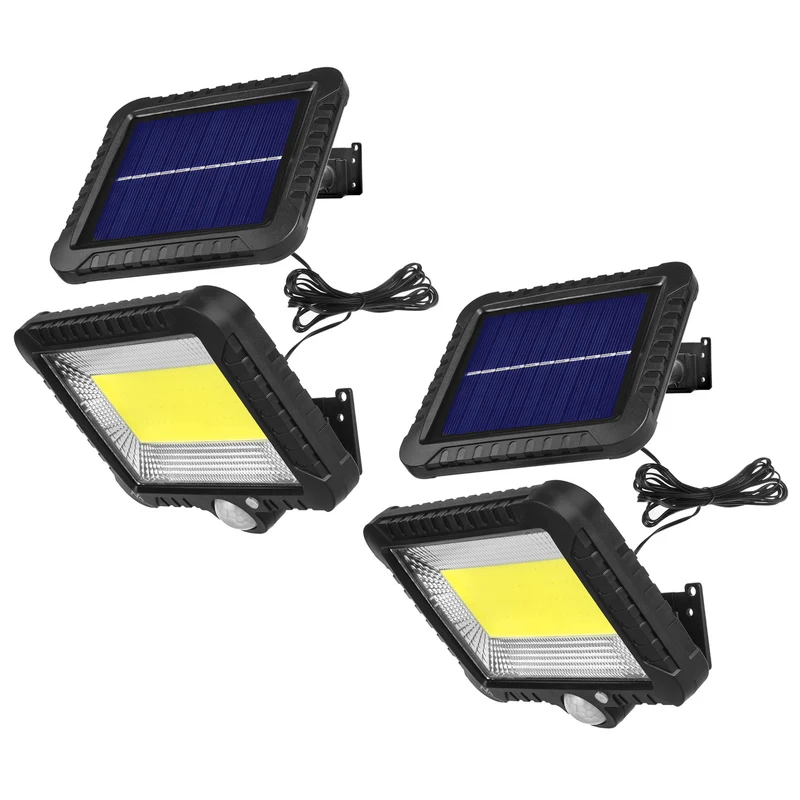 Proiettore solare a LED con sensore di movimento Maclean, IP44, 5W, 400lm, 6000K, batteria al litio 1300 mAh, 5,5V DC MCE438, 2 pezzi