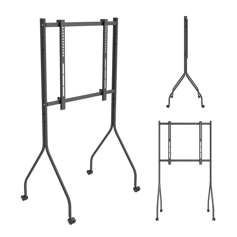 Supporto / carrello per TV Maclean, su ruote, 37-80", carico massimo 50 kg, VESA massimo 600x400, nero, MC-180 B