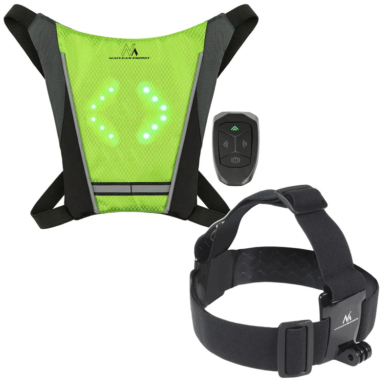 Zaino con segnalatore LED, telecomando, impermeabilità: telecomando IPx5, zaino IPX2 + fascia sportiva per telefono MC-825