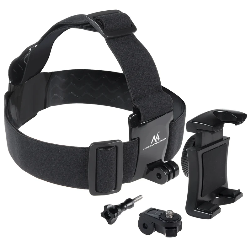 Supporto testa da sport universale per telefono, fotocamera, videocamera Maclean