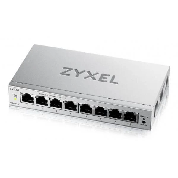 Zyxel 8-Port Gigabit Web Managed Switch [GS1200-8V3-EU0101F]
