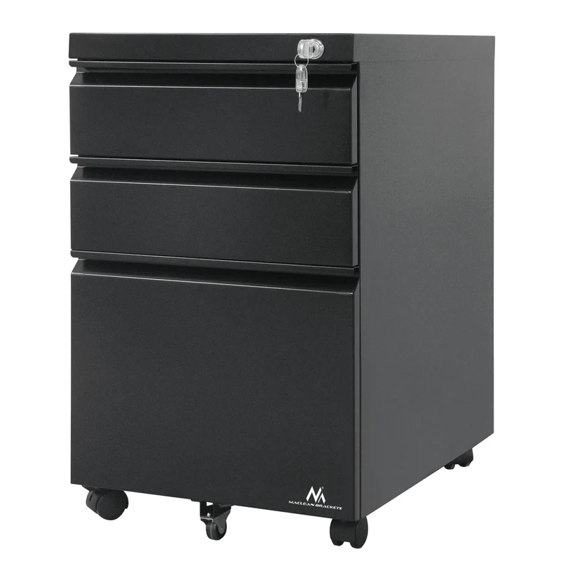 Armadio metallico sottopiano con serratura nera MC-850 su ruote