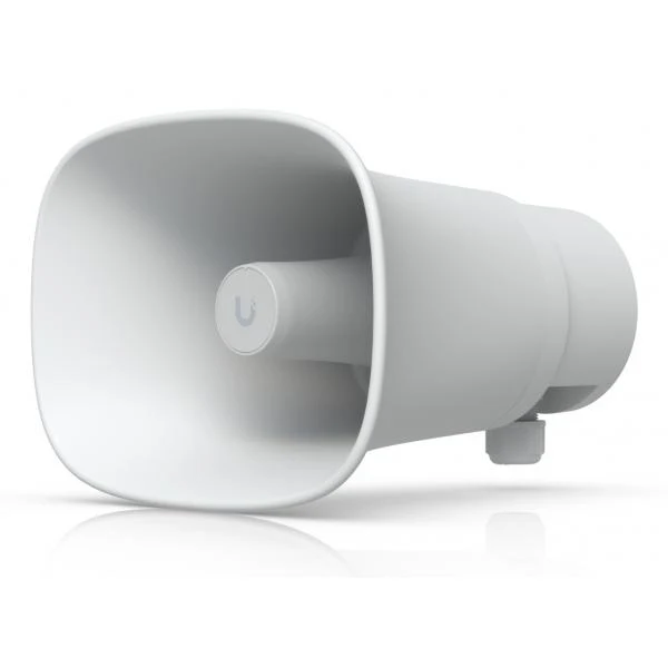 Ubiquiti - UP-AI-Horn-Speaker-W - UniFi PoE 120 dB horn speaker with advanced AI alert functionality and versatile wall, corner, and pole mounting options [UP-AI-Horn-Speaker-W]
