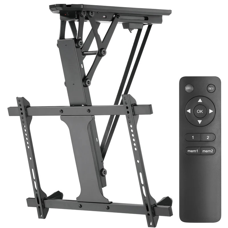 Supporto per TV da soffitto elettrico,e per pareti inclinate Maclean MC-880 32 "-70" carico massimo 35 kg telecomando max VESA 600x411