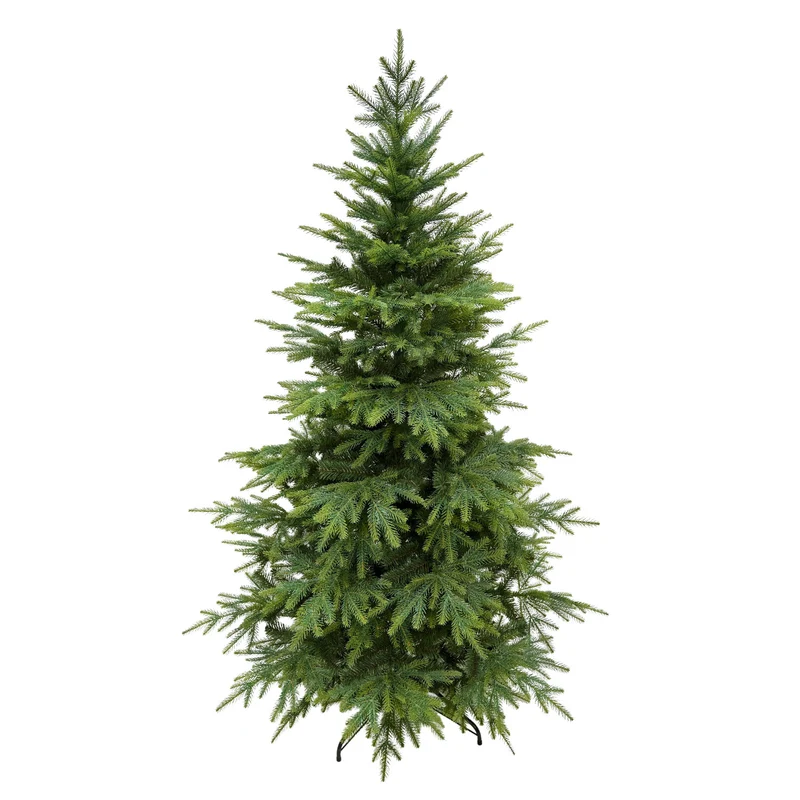 Virpol, Albero di Natale artificiale Abete rosso caucasico, supporto in metallo, 190 cm