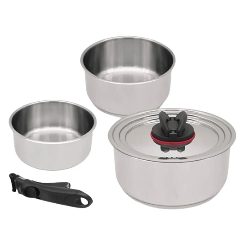 Set di 3 pentole Maestro, con manico staccabile, 1,3 1,9 e 2,7 l, MR-3531-5
