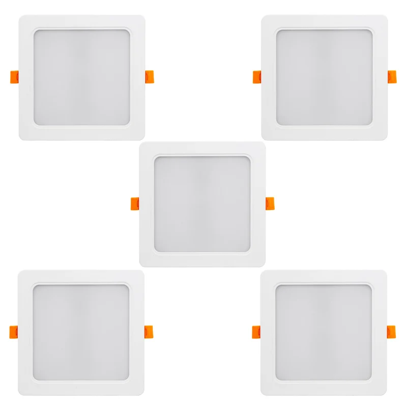 5x Pannello a soffitto Maclean LED, montaggio a filo SLIM, 18W, bianco neutro 4000K, 170*170*26mm, 1900lm, MCE374 S