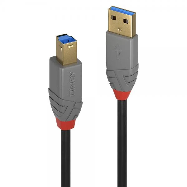 LINDY No. 36642- Cavo USB 2.0 A/B Cromo Line, 2m. [LIN-36642]