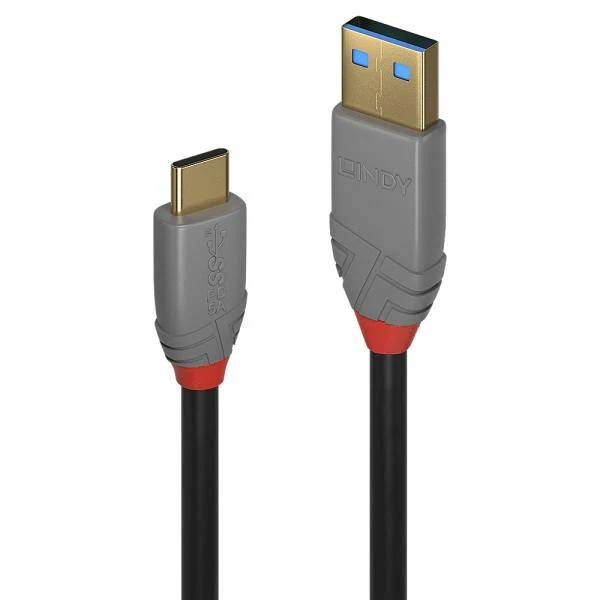 LINDY No.36916 - Cavo USB 3.2 tipo A a C Black Line, 10Gbps, 1m [LIN-36916]