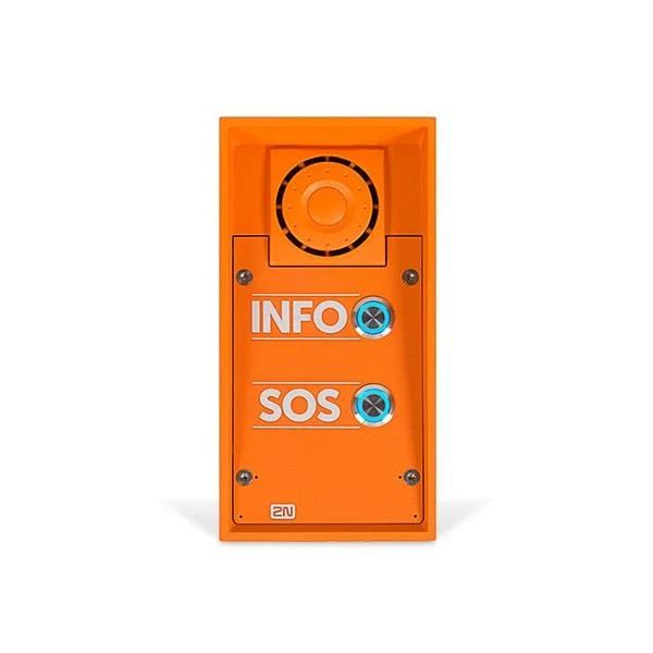 2N IP Safety - 2 buttons & 10W speaker, INFO/SOS labels [9152102W]