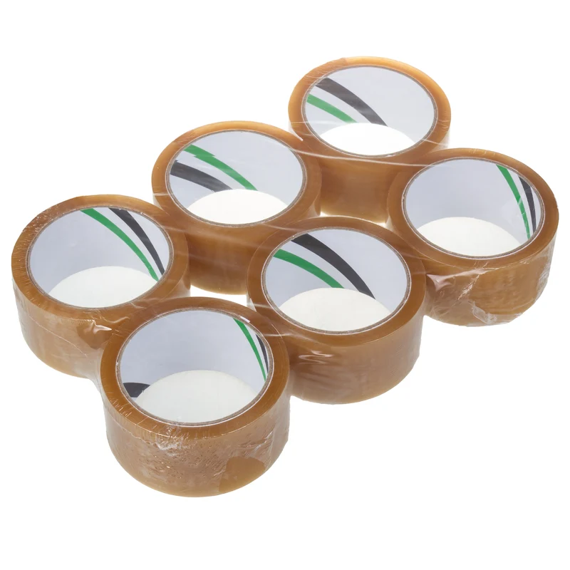 Nastro da imballaggio autoadesivo trasparente a solvente 54m 48mm - 6 pezzi