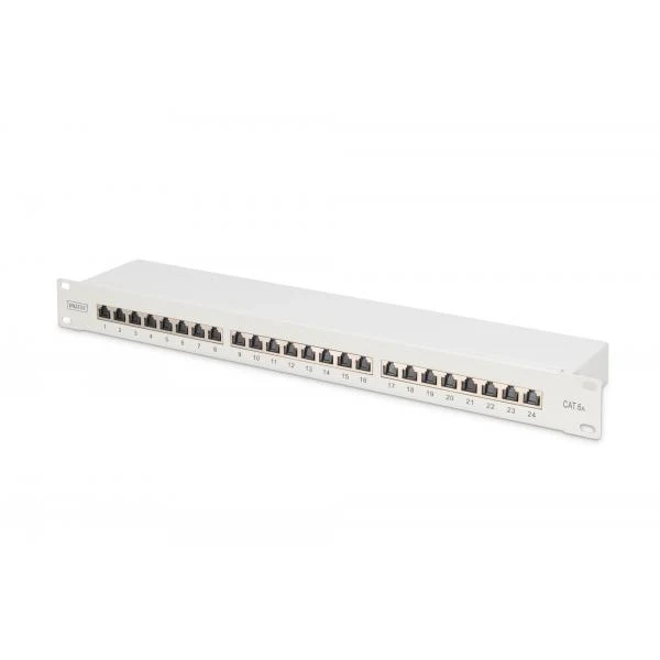 Digitus CAT 6A Patch Panel - 19inch - shielded - 1U - 24-port - 8P8C - Grey [DN-91624S-EA]
