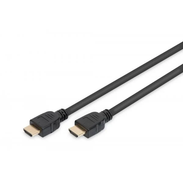 Digitus HDMI Ultra High Speed connection cablee - type A M/M - 1m - w/Ethernet - UHD 8K 60Hz - Gold - Black [AK-330124-010-S]