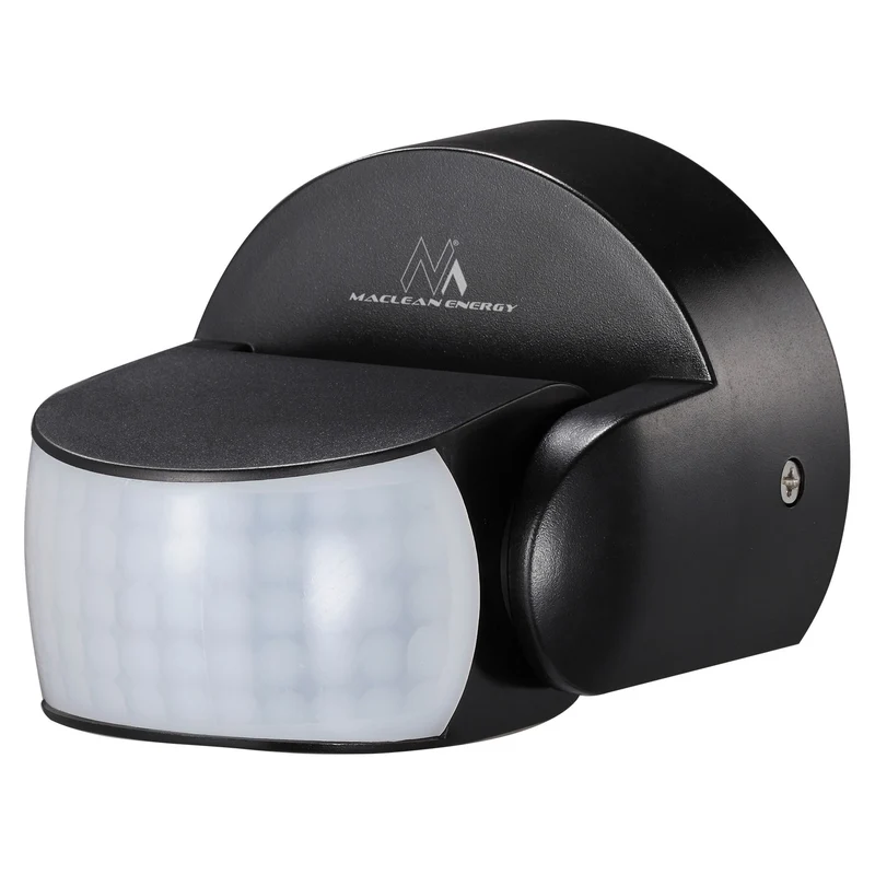 Rilevatore di movimento PIR Maclean, infrarosso, IP65, nero, portata 12 m, carico massimo 600/1200 W, MCE468 B