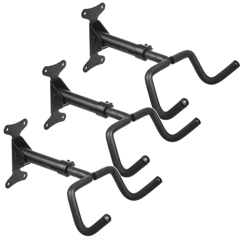 Supporto/gancio da parete per biciclette Maclean, orizzontale, acciaio, carico massimo 30 kg, MC-431, 3 pezzi