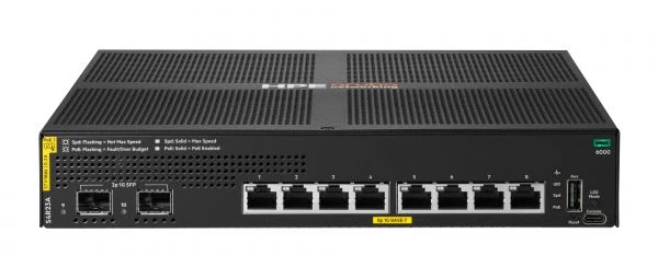 HPE CX6000 8p 10M/100M/1G Class4 PoE 2p SFP 1G 67W [S4R23A#ABB]