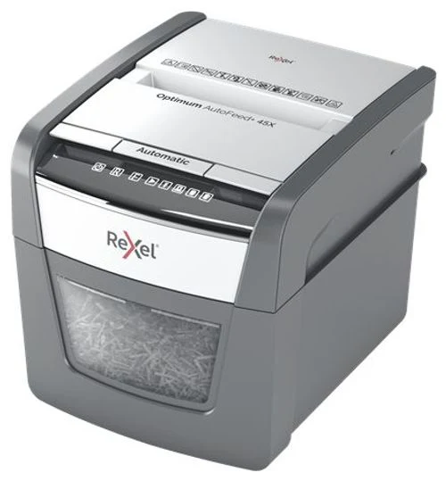 Rexel Distruggidocumenti automatico Optimum AutoFeed 45X con taglio a frammenti [2020045XEU]