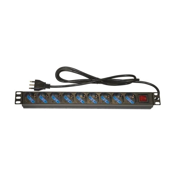 Tecnoware FRA18042 unità di distribuzione dell'energia (PDU) 9 presa(e) AC 1U Nero [FRA18042]