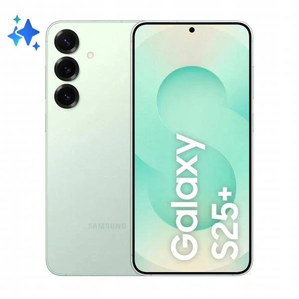 Samsung Galaxy S25+ Smartphone AI, Display 6.7'' QHD+ Dynamic AMOLED 2X, Fotocamera 50MP, RAM 12GB, 512GB, 4.900 mAh, Mint [SM-S936BLGGEUE]