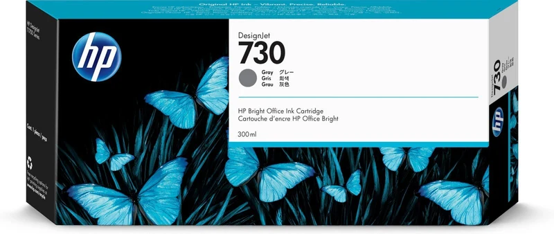 HP Cartuccia di inchiostro grigio DesignJet 730 da 300 ml [P2V72A]