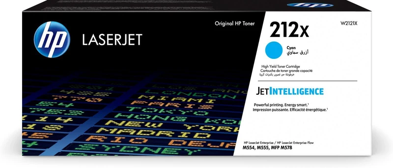 HP Cartuccia toner ciano originale LaserJet 212X ad alta capacità [W2121X]