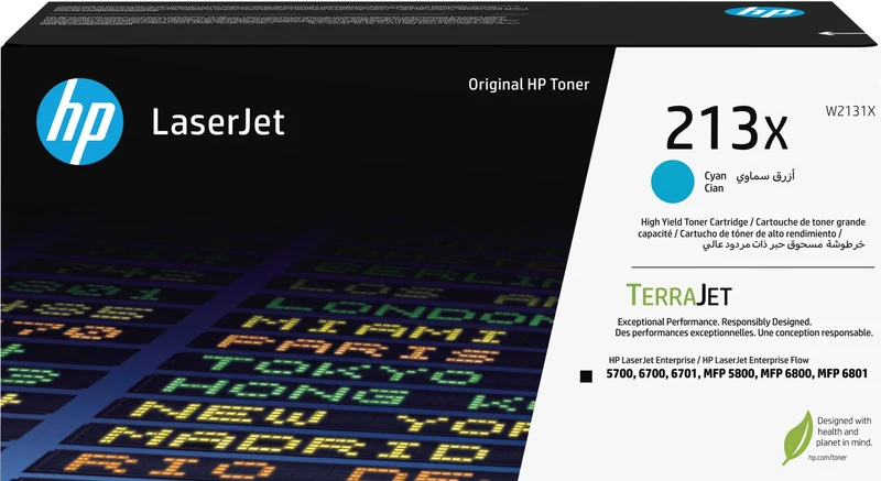 HP Cartuccia toner originale ciano ad alta capacità LaserJet 213X [W2131X]