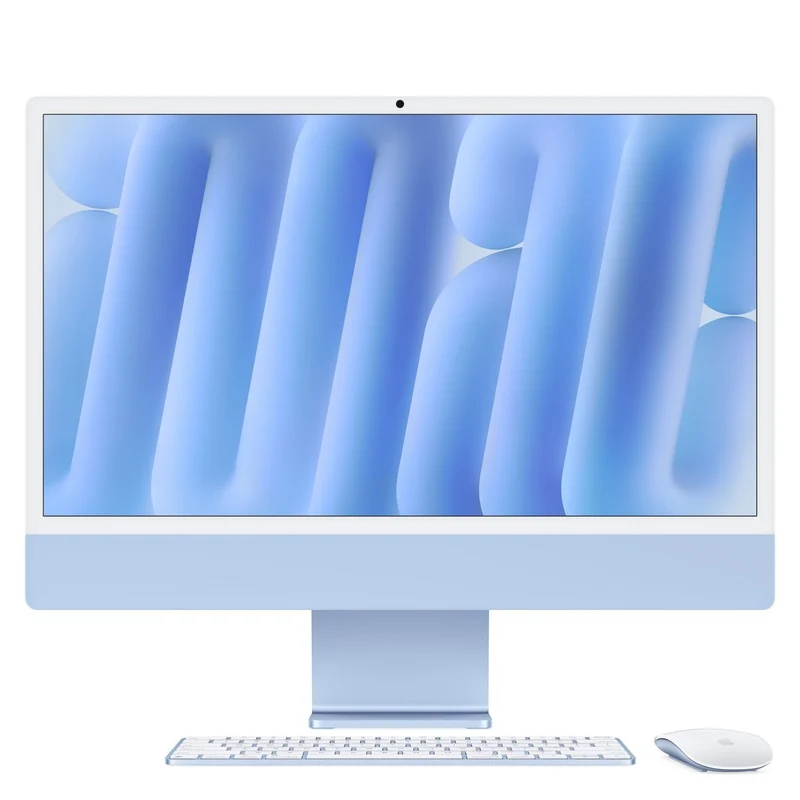 Apple iMac 24"Retina Display 4,5K, Chip M4 con CPU 10core, GPU 10core, 24GB, 512GB SSD, Blu [MD2T4T/A]