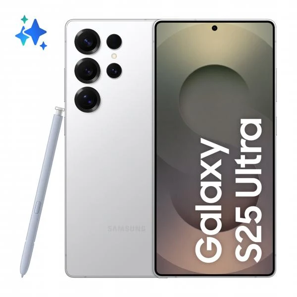 Samsung Galaxy S25 Ultra Smartphone AI, Display 6.9'' QHD+ Dynamic AMOLED 2X, Fotocamera 200MP, RAM 12GB, 1TB, 5.000 mAh, Titanium Whitesilver [SM-S938BZSHEUE]