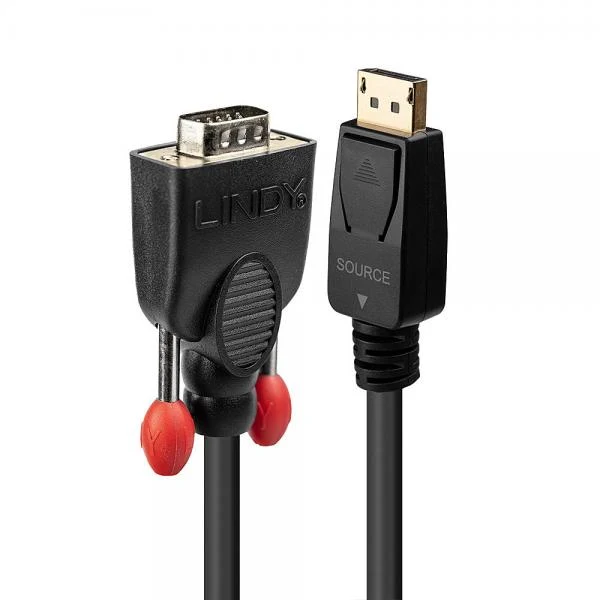 Lindy 41941 cavo e adattatore video 1 m DisplayPort VGA (D-Sub) Nero [LINDY41941]