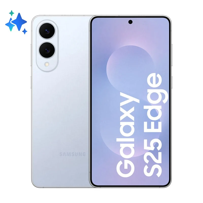 Samsung Galaxy S25 Edge, Smartphone AI, Display 6.7'' QHD+ Dynamic AMOLED 2X, Fotocamera 200MP, RAM 12GB, 512GB, 3.900 mAh, Titanium Icyblue [SM-S937BLBGEUE]