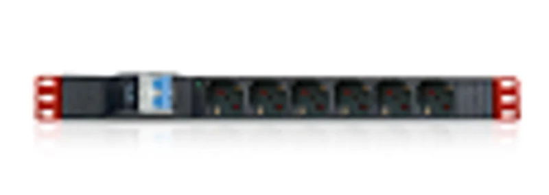 Multipresa 19'' 6 prese UNEL/Schuko Interr.M/T 1U [1CC6-0005-0IT]