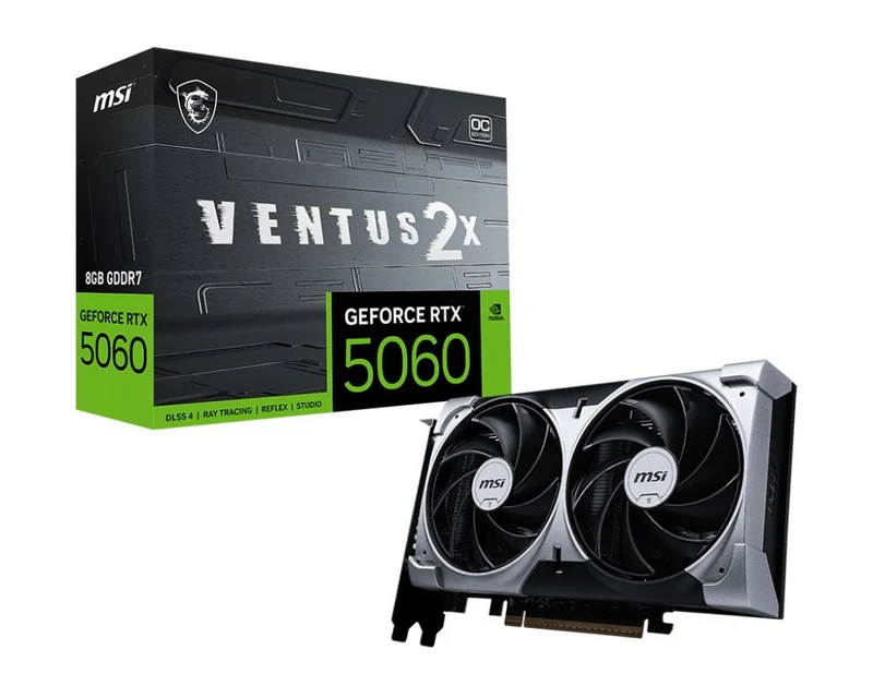 MSI GeForce RTX 5060 8G VENTUS 2X OC NVIDIA 8 GB GDDR7 [RTX50608GVENTUS2XOC]