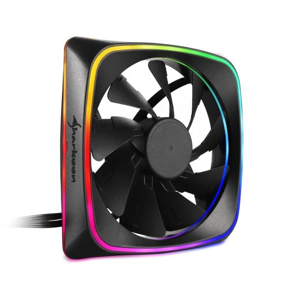 Sharkoon RGB SHARK Lights Case per computer Ventilatore 12 cm Nero [SHARKLIGHTSRGBFAN]