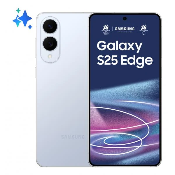 Samsung Galaxy S25 Edge, Smartphone AI, Display 6.7'' QHD+ Dynamic AMOLED 2X, Fotocamera 200MP, RAM 12GB, 256GB, 3.900 mAh, Titanium Icyblue [SM-S937BLBDEUE]