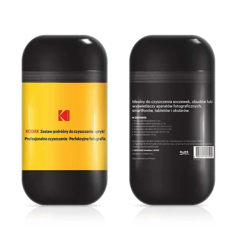 Kodak Kit di Pulizia da Viaggio per Ottiche, con Liquido, Pompetta, Panno, Lenspen e Borsa da Trasporto
