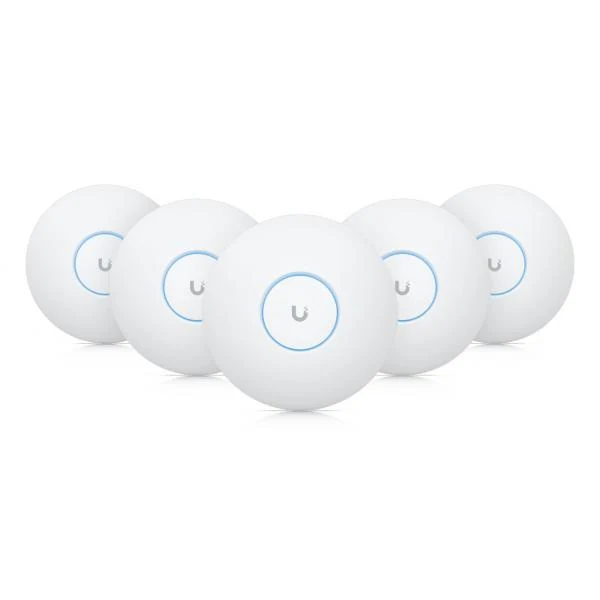 Ubiquiti - U7-Pro-5 - Wall/Ceiling Mount Tri-Band Wi-Fi 7 Access Point, 1x 1/2.5Gbps RJ45 port, 688 Mbps at 2.4GHz (2x2) + 2882 Mbps at 5GHz (2x2) + 5765 Mbps at 6GHz (2x2) - pacco da 5. [U7-Pro-5]