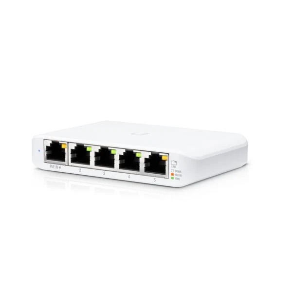 Ubiquiti - USW-Flex-Mini-EU - pack 3 - UniFi 5 Port Layer 2 switch with 4 GbE ports, 1 GbE PoE input port for power [USW-Flex-Mini-3]