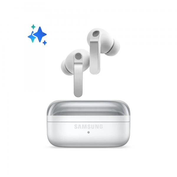 Samsung Galaxy Buds4 Pro, White, Corpo in metallo, Altoparlante a 2 vie e doppio amplificatore, Chiamate cristalline, Audio a 360, ANC migliorata, Controllo adattivo del rumore, Connessione senza interruzioni e One UI, AI pronto ai comandi vocali [SM...