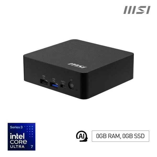 MSI MINI PC BAREBONE CUBI NUC AI ULTRA 7 355 FREEDOS [CUBI NUC AI 3MG-004B]