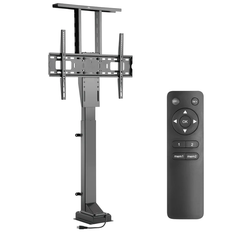 Maclean MC-866 Supporto elettrico retrattile scorrevole maniglia a scomparsa per TV max 50 kg max VESA 600x400