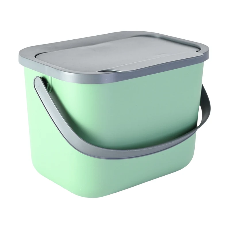 Cestino per rifiuti organici, compostiera, capacità 6 litri, verde, Mini Bini