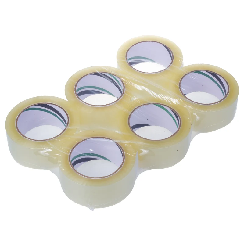 Nastro da imballaggio acrilico trasparente autoadesivo 120m 48mm - 6 pezzi
